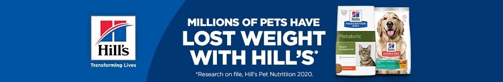 Millions of pets have lost weight with Hill's. *Research on file. Hill's Pet Nutrition 2020.